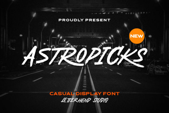 Astropicks Font: A Playful Display Typeface for Small Business Branding