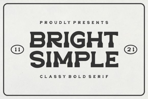 Bright Simple Display Font for Creative Projects