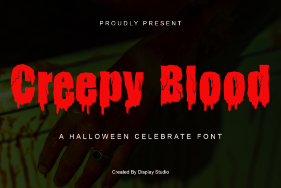 Creepy Blood Font for Scary Web Design and Display Typography