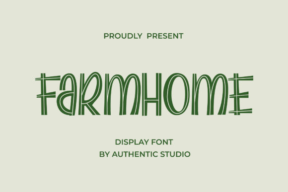 Farmhome Font for Digital Branding and Display Design
