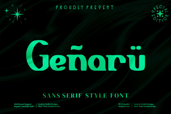 Genaru Font: A Bold Display Typeface for Editorial Design