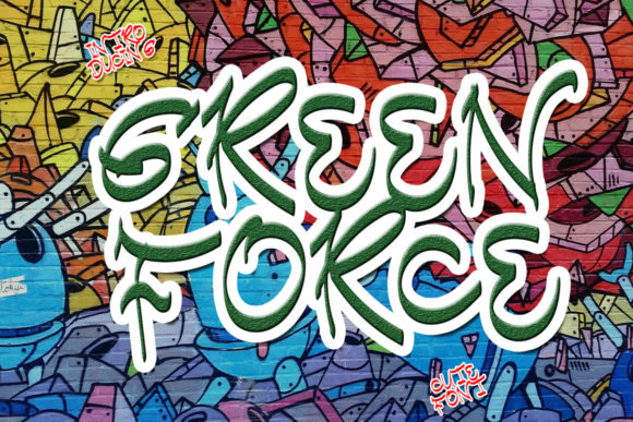 Green Force Font: A Bold Typeface for Street-Style Campaigns