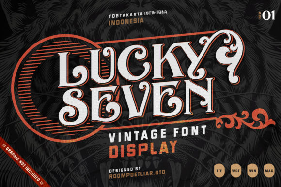Lucky Seven Font for Editorial Design and Creative Typography