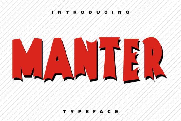 Manter Typeface: A Bold Display Font for Handmade Branding