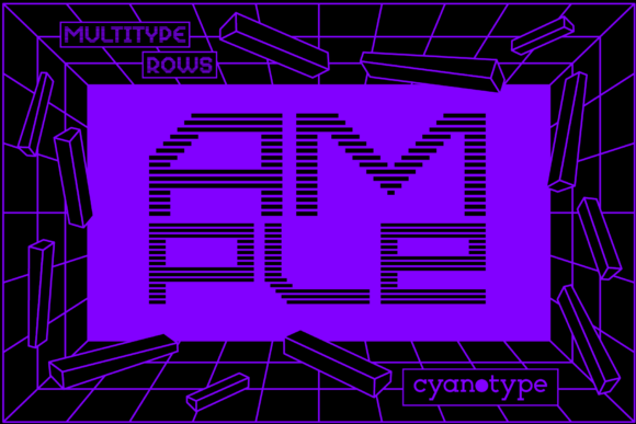 MultiType Rows Ample Font Review: A Pixelated Display Typeface for Creative Projects