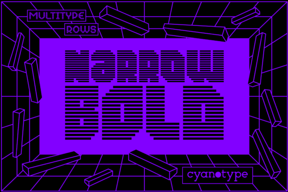 MultiType Rows Narrow Bold Font for Trendy Campaign Design