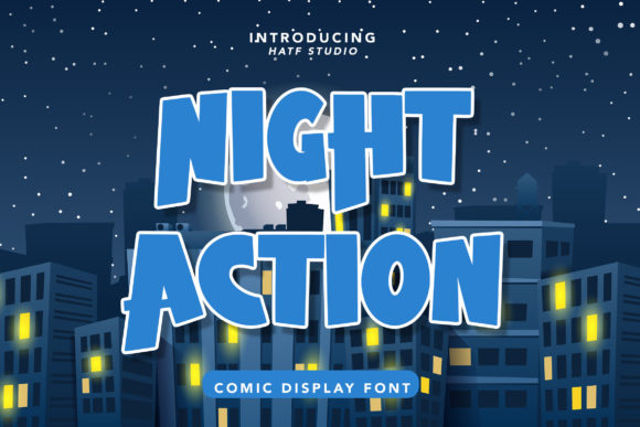 Night Action Font for Eye-Catching Campaigns