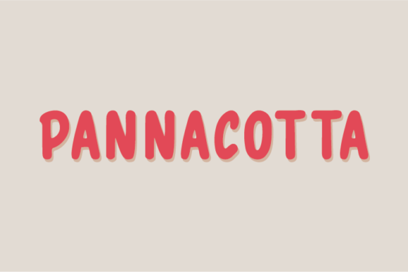 Pannacotta Display Font for Web Design and Branding