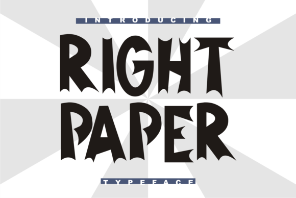 Right Paper Typeface for Editorial Design