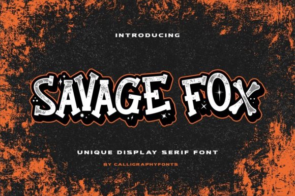 Savage Fox Font for Dark-Themed Website Headers